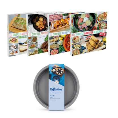 Combopack 5: 4 Airfryer kookboeken plus gratis bakplaat