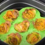De aardappelroosjes uit de Airfryer zien er leuk uit en smaken heerlijk!