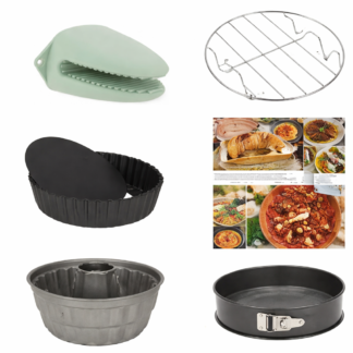 6 - delige accessoires set Simpele Airfryer Gerechten deel 3 kookboek voor de Airfryer 