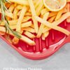 Vierkante siliconen Airfryer bak | 20 x 20 cm | Kleur: Grijs & Rood - Afbeelding 3