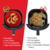 Opvouwbare Siliconen Airfryer bakvorm | 20 cm - Afbeelding 5