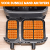 Dubbele wafelvorm voor dubbele Airfryers
