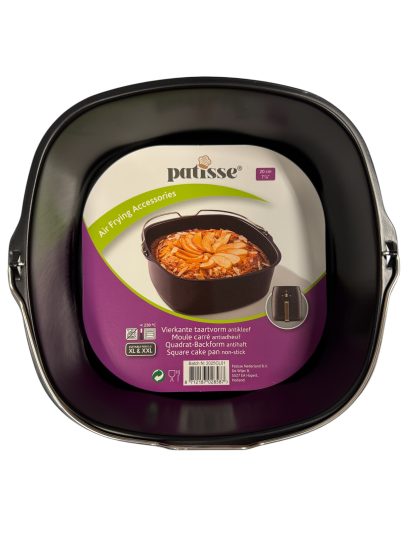 Vierkante airfryer bakvorm 20 cm buitenkant | Patisse XL-XXL