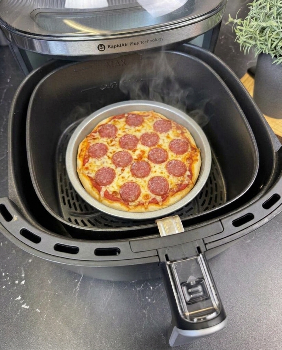 Airfryer bakplaten set voor grote Airfryers: ronde, vierkante & pizzavorm - Afbeelding 5