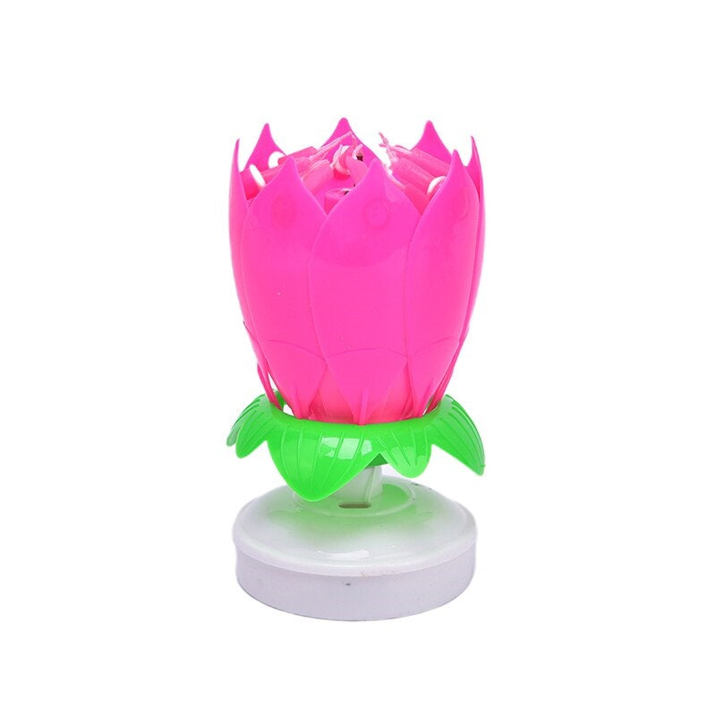 Lotus fontein voor verjaardagstaarten Roze