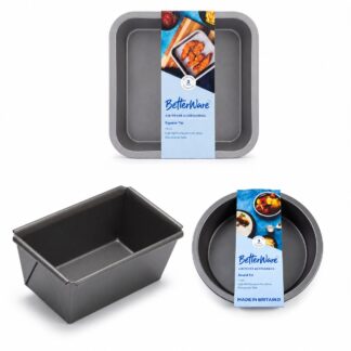 Airfryer bakplaten set voor normale Airfryers: ronde, vierkante & cakevorm