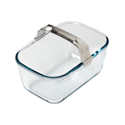 Pyrex Glazen schaal met afneembare handgreep Groot | 20 x 14 x 9 cm
