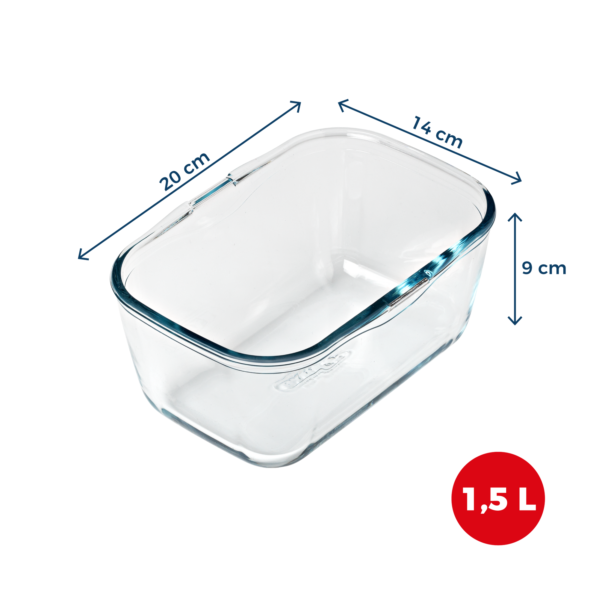 Pyrex Glazen schaal met afneembare handgreep Groot | 20 x 14 x 9 cm - Afbeelding 6