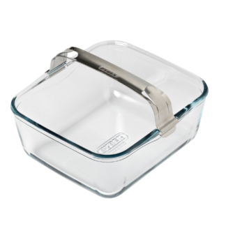 Pyrex Glazen schaal met afneembare handgreep Groot | 20 x 18 x 8 cm