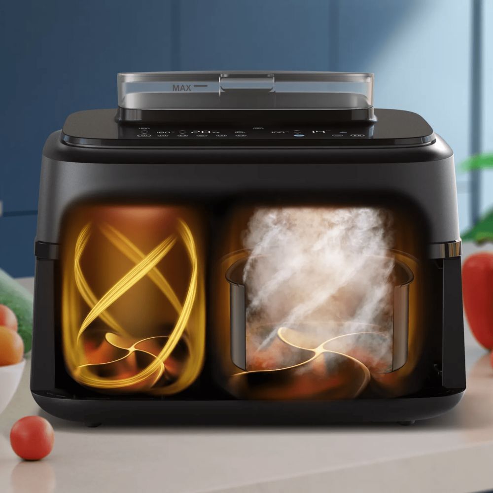 Philips NA551/00, NA552/00 en NA555/00 tonen de combinatie van stoom en RapidAir Plus hetelucht