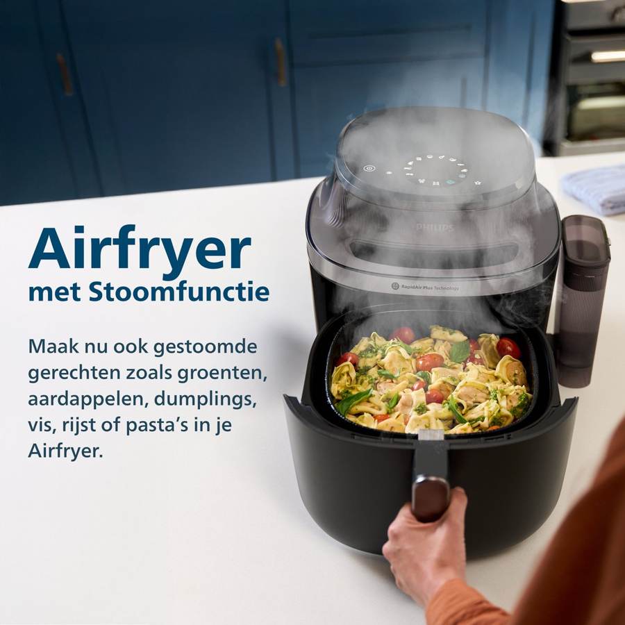 Philips NA541/00 bereidt een maaltijd met de stoomfunctie