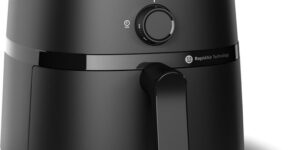 Zwarte Philips 1000 Series NA120/00 Airfryer met draaiknoppen en enkele mand
