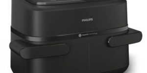 Philips 1000 Series Dual Basket Airfryer NA150/00 in zwarte uitvoering