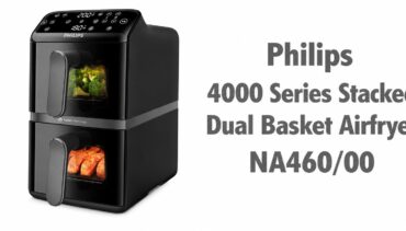 Philips 4000 Series Stacked Dual Basket Airfryer NA460/00 met gestapelde manden